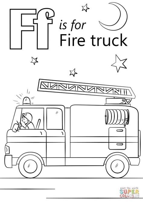 Fire truck worksheets for educational activities