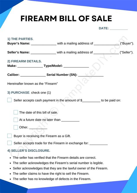 Firearm Bill of Sale Template 10