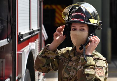 Air Force firefighters in action