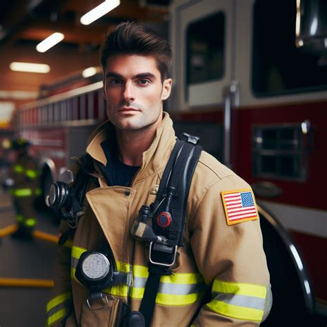 Firefighter performing a physically demanding task