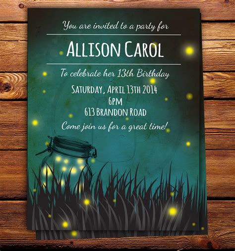 Firefly Invitation