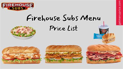 Firehouse Subs Hot Subs Menu Prices