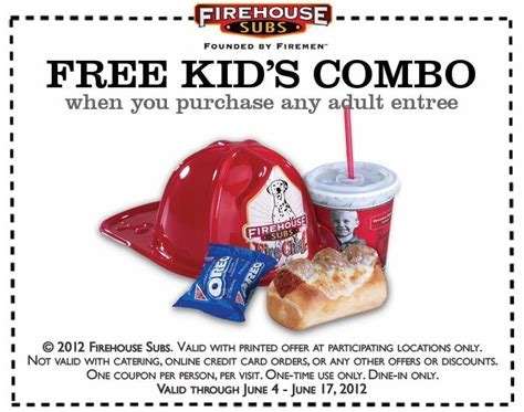 Firehouse Subs Kids Meals Menu