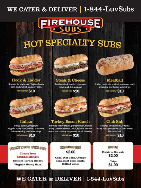 Firehouse Subs Menu Prices Printable Version