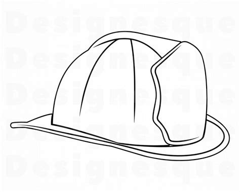 Fireman Hat SVG Template