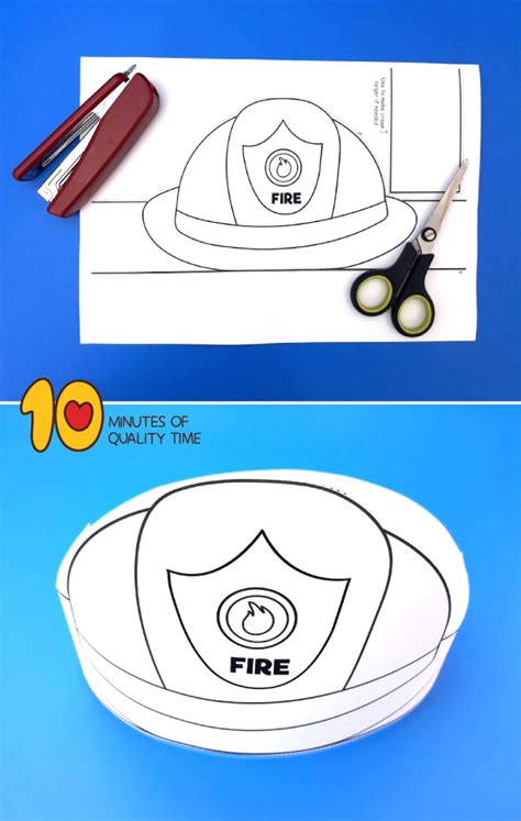 Fireman hat template 6