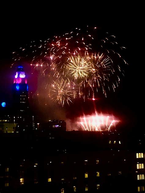 Fireworks exploding in the sky