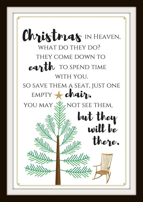 First Christmas in Heaven Poem Printable Free Download