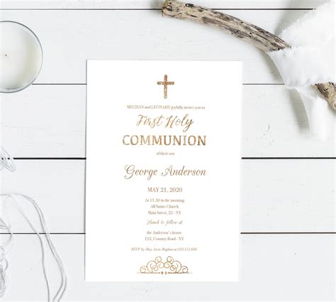 First Communion Certificate Template 1