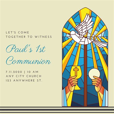 First Communion Certificate Template 8