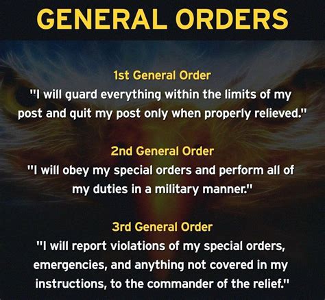 First General Order Poster