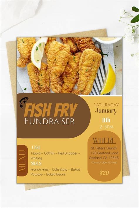 Fish Fry Flyer Templates Canva