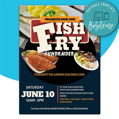 Fish Fry Poster Template 2