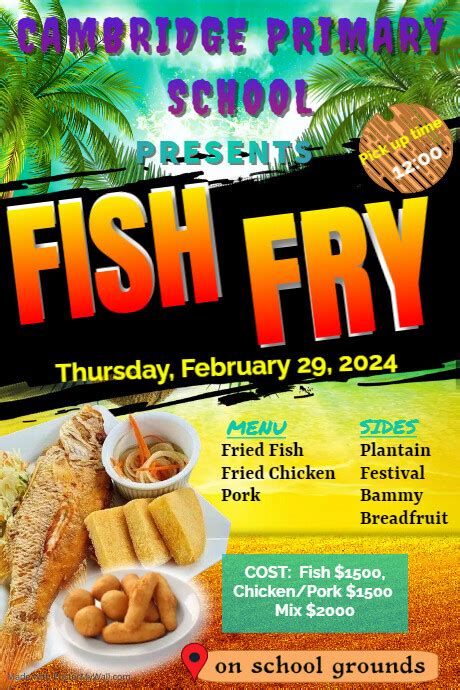 Fish Fry Poster Template 3