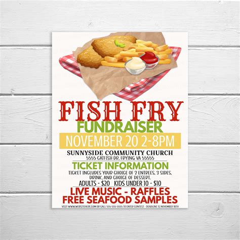 Fish Fry Poster Template 4