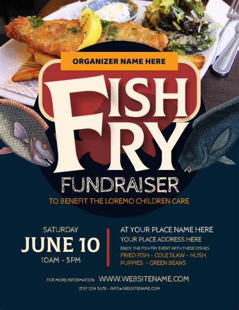 Fish Fry Poster Template 8