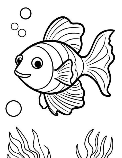 Fish Printable Coloring Pages For Kids