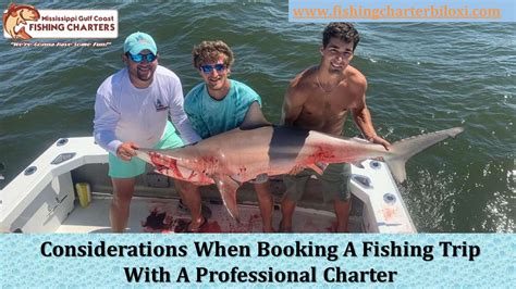 Fishing charter operational considerations