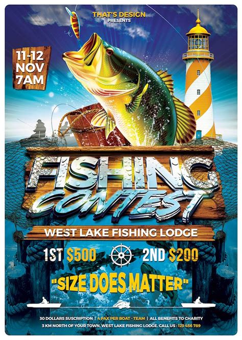 Fishing Tournament Flyer Template 2