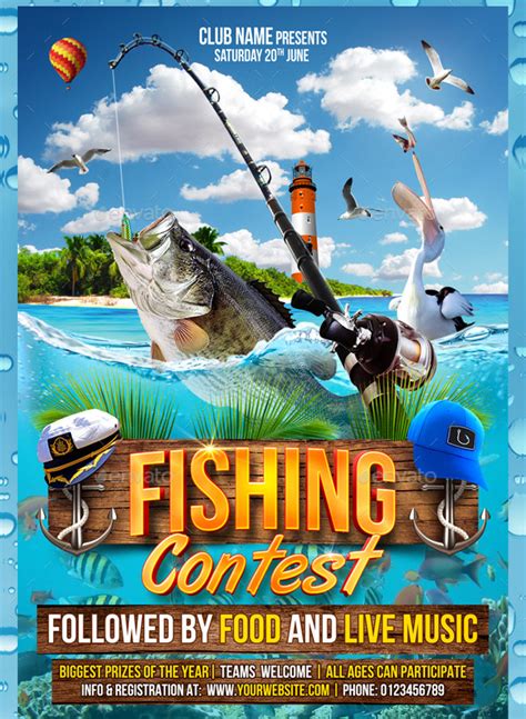 Fishing Tournament Flyer Template 3