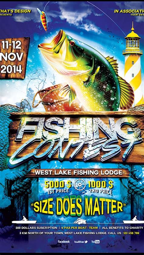 Fishing Tournament Flyer Template 6