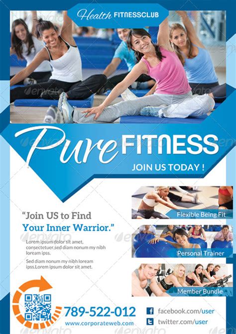 Fitness Class Flyer Templates