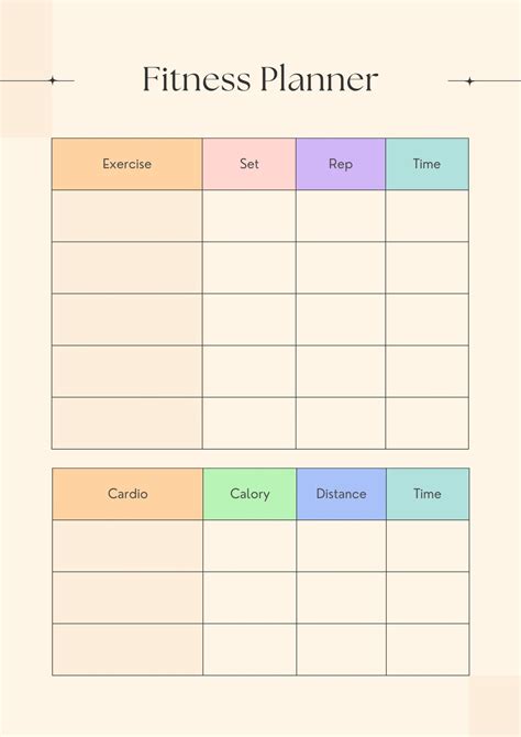 Fitness Template Example