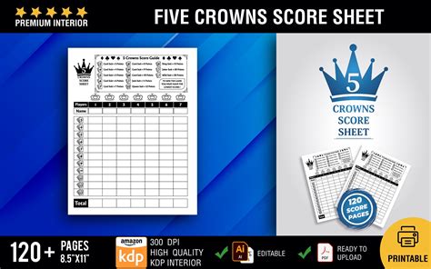 Five Crowns Score Sheet PDF Style