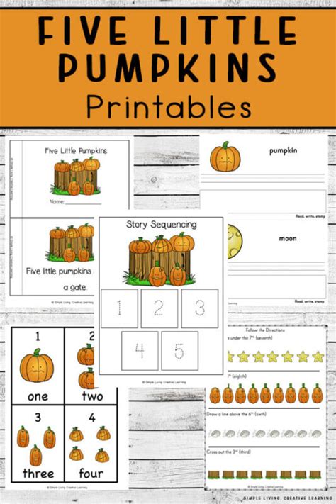 Five Little Pumpkins Sequencing