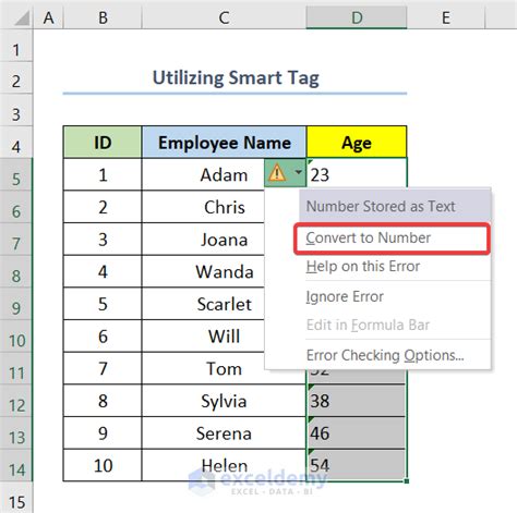 Numbers stored as text in Excel