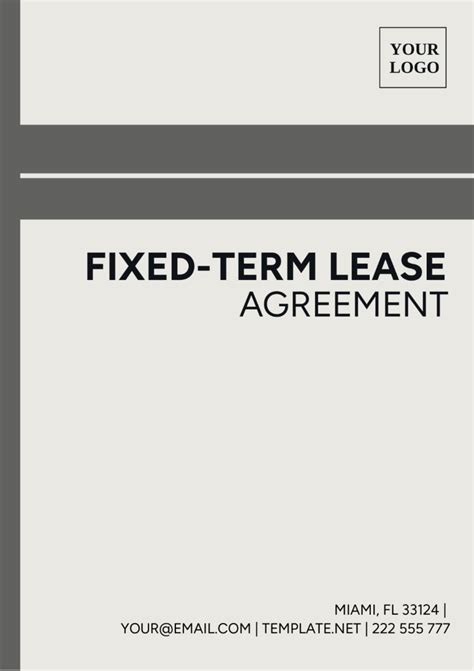 Fixed-Term Lease