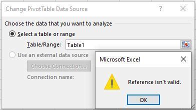 Fixing Reference Not Valid Errors in Microsoft Excel