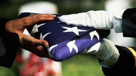 Flag being folded