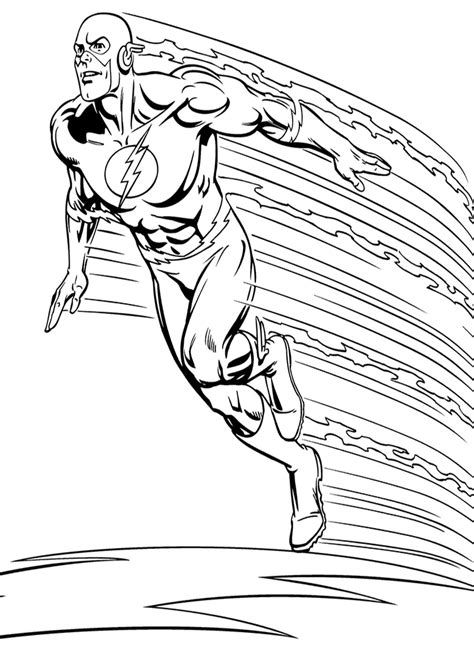 Flash Running Coloring Pages