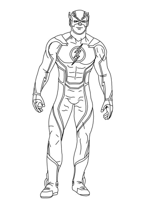 Flash Superhero Coloring Pages