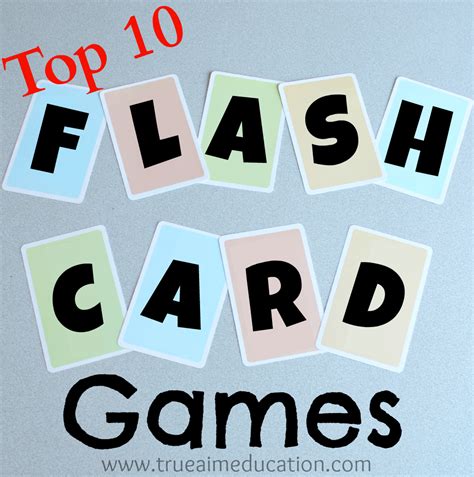 Students playing flashcard games