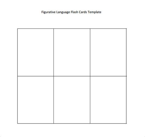 A flashcard template example