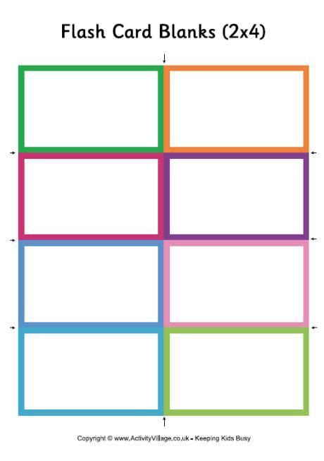 A flashcard template example