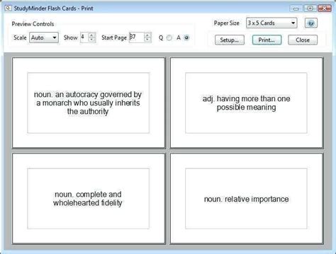 Flashcard Template for Google Docs