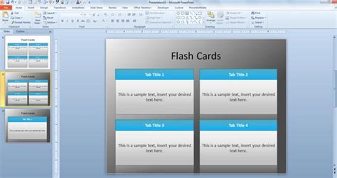 Flashcard Template PowerPoint