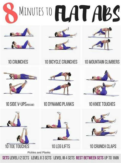 Woman with flat abs doing a crunch