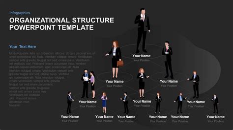 Flat Organization Structure PPT Template