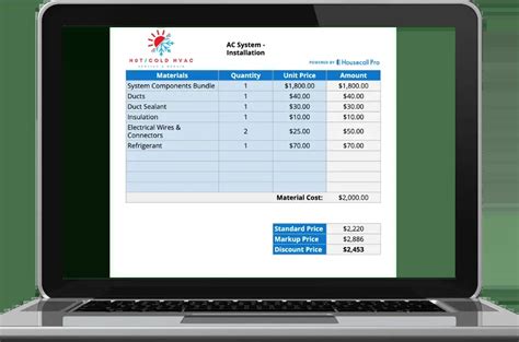 Flat Rate Pricing Template