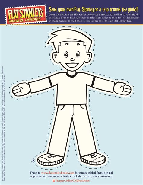 Flat Stanley with a Camera Template