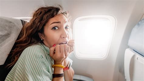 Person experiencing flight anxiety