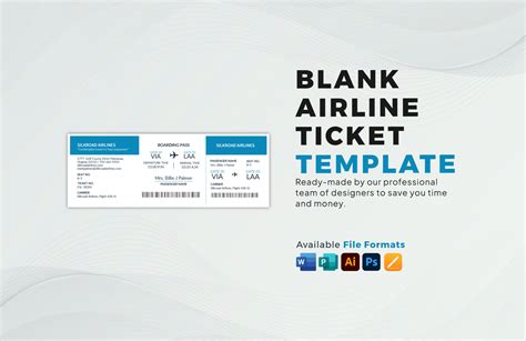 Flight Ticket Templates Word