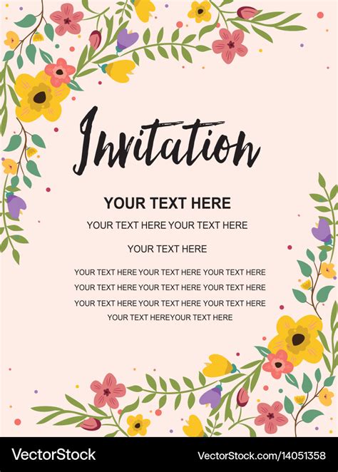 Floral Anniversary Invitation Templates