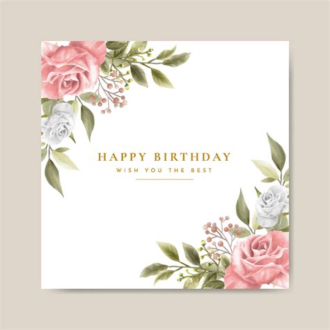 Floral Birthday Template