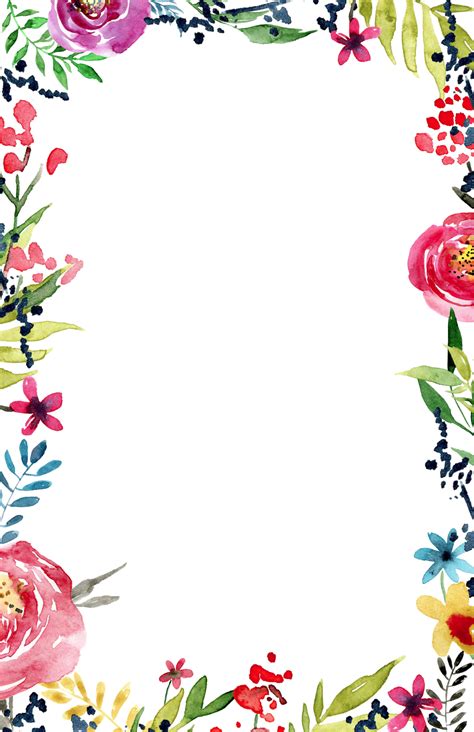 Floral Border Template