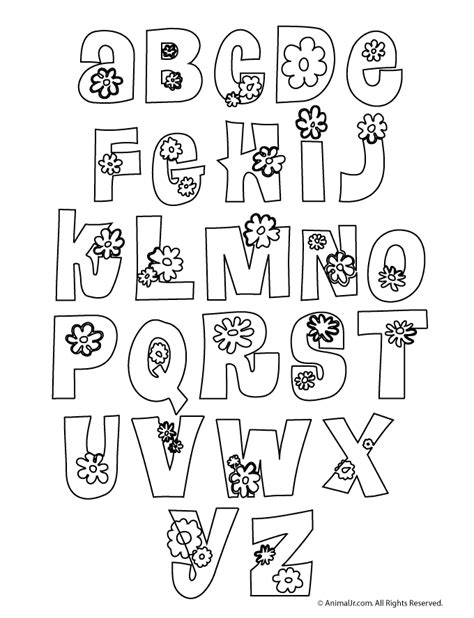 Floral Bubble Letters